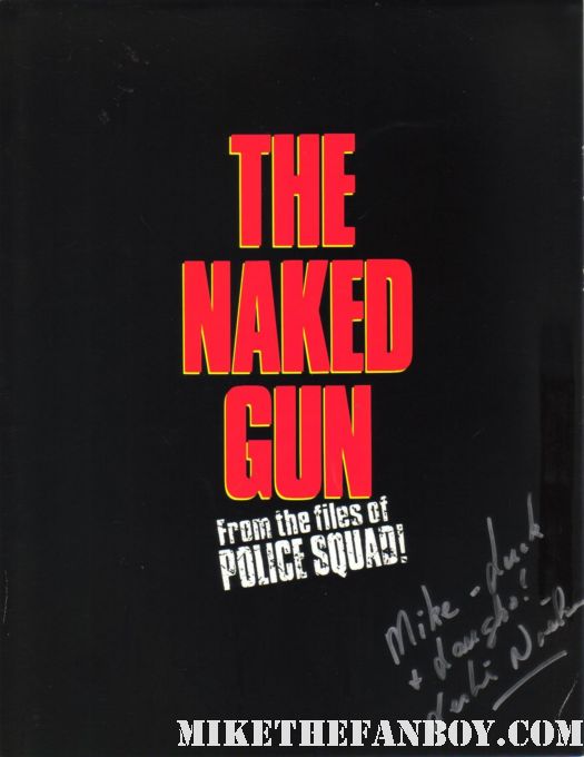 Leslie Nielsen Signed Autograph Movie Poster Frank Drebin Program Rare