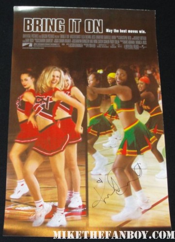 kirsten dunst signed autograph bring it on signed movie poster rare