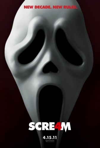 scream 4 four one sheet teaser movie poster promo rare neve campbell rare poster 4 15 11 april fifteenth 2011 hot kevin williamsons rare