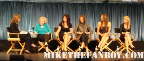 The Cast of Hot In Cleveland with Wendie Malick Betty White Valerie Bertinelli and Jane Leeves signed autograph rare paleyfest 2011 poster golden girls frasier just shoot me