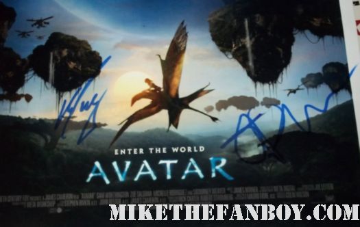 avatar signed autograph james cameron joel moore signed one sheet poster movie avatar rare michelle rodriguez fast furious five hot 