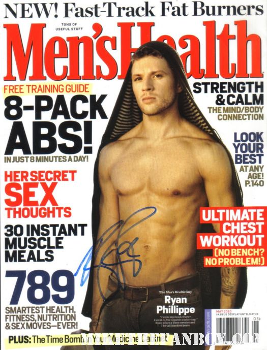 ryan phillippe shirtless sexy hot rare signed men's health magazine 2010 cruel intentions the lincoln lawyer abs muscle workout