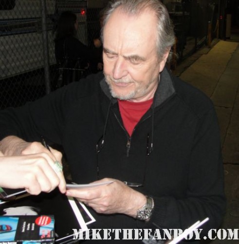 Wes craven signed autograph rare scream 4 scream four mini poster nightmare on elm street new nightmare my soul to take red eye horror director