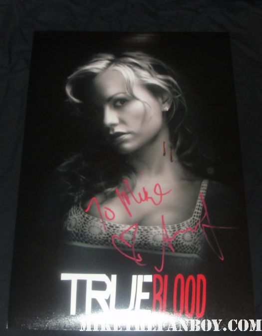 anna paquin hand signed true blood individual promo poster scream 4 premiere rare autograph