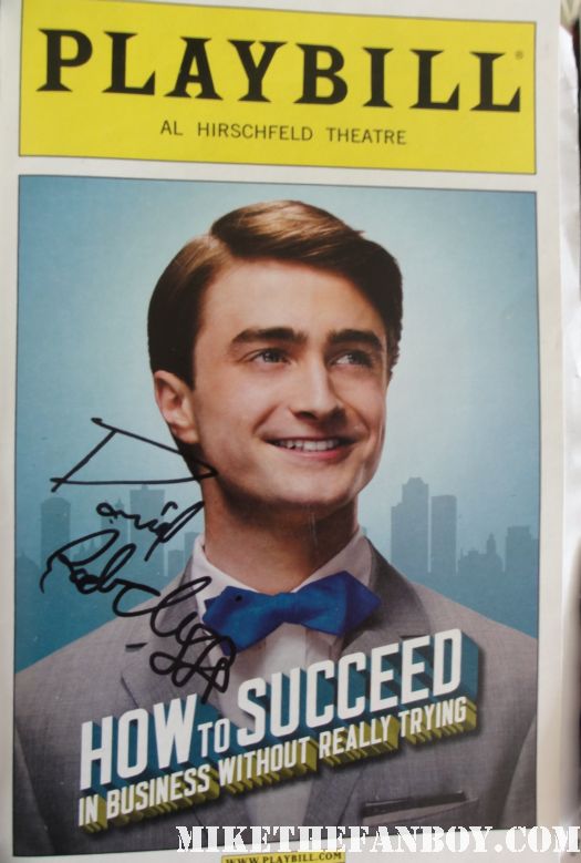 how to succeed in business without really trying signed autograph playbill daniel radcliffe john larroquette night court signed autograph chuck rare promo