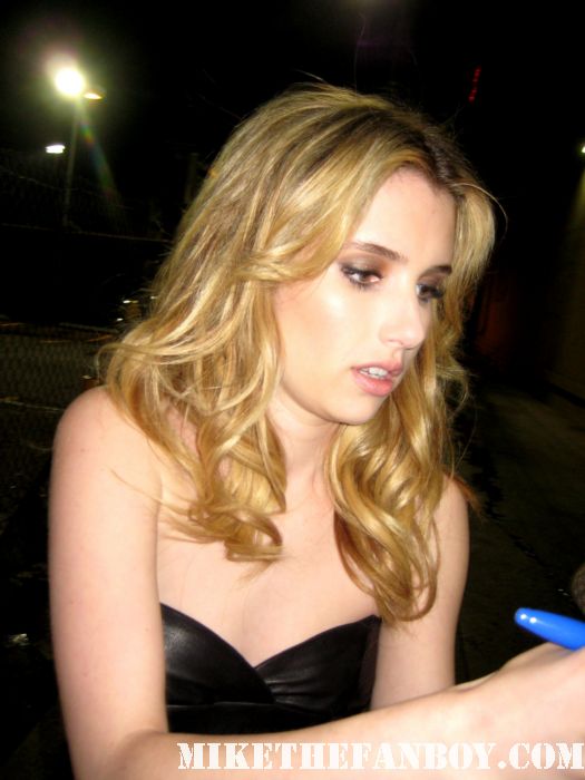 emma roberts signed autograph promo poster jimmy kimmel show hollywood poster promo hot valentine's day scream 4 rare promo photoshoot