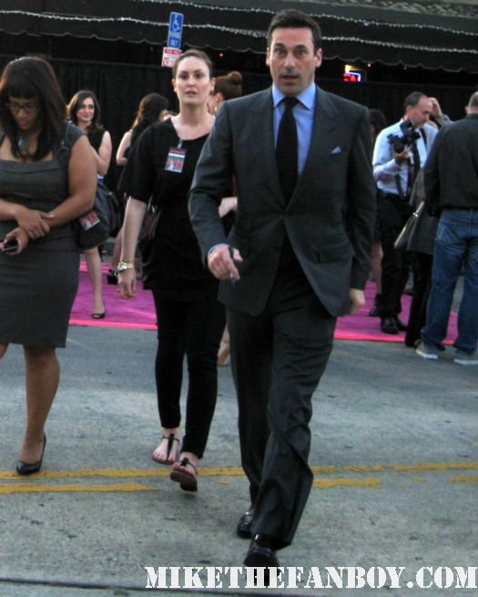 jon hamm from mad men don draper signed autograph at Bridesmaids movie premiere signs autographs for fans at the bridesmaids movie premiere in westwood! sexy hot rare funny quotes promo press kit one sheet movie poster movie quotes rare
