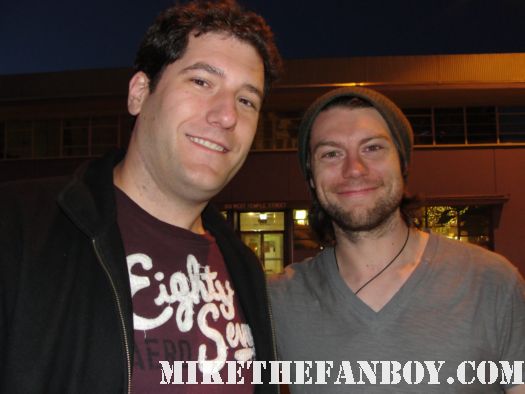 Patrick Fugit from almost famous taking a fan photo with mike the fanboy signed autograph signed autograph promo hot 2011