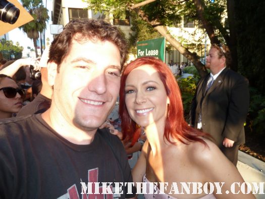carrie preston signing autographs for fans at the true blood season 4 world premiere red carpet rare promo poster true colors premiere rare fangtasia promo sign autographs mike the fanboy hot sexy rare true blood season 4