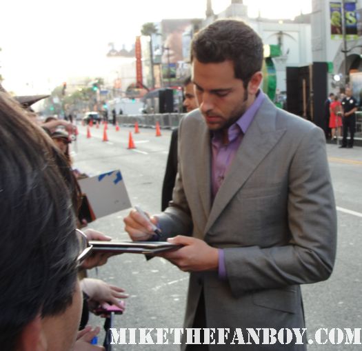 zachary levi from chuck and tangled crosses to sign autographs for the fans at the barricades hot sexy rare promo signed autoraph promo poster sexy 
