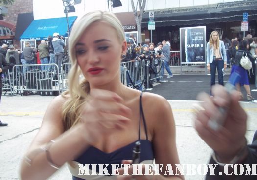 Aly and AJ Michalka signing autographs at the super 8 world premiere in westwood california rare photo shoot promo signature cast rare