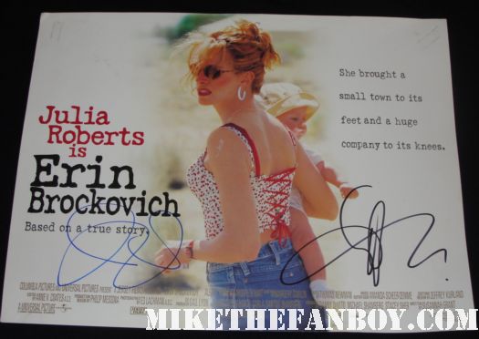 erin brockovich signed autograph uk quad mini movie poster julia roberts aaron eckhart rare promo movie poster larry crowne world movie premiere