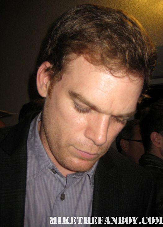 michael c hall dexter star signing signed autograph rare promo poster season 5 rare hot sexy fans emmy roundtable screening series six feet under rare promo hot