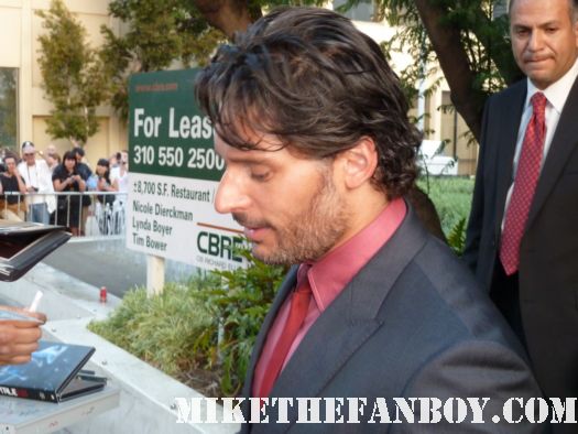 Joe Manganiello alcide  on true blood signing autographs for fans at the true blood season 4 world premiere red carpet hot sexy photo shoot rare