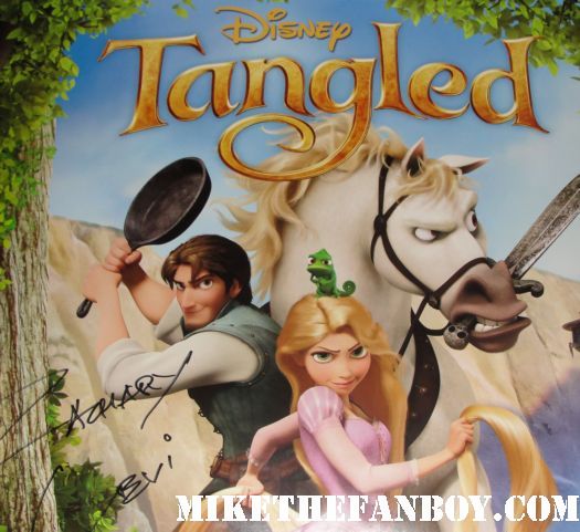 zachary levi signed autograph tangled movie poster giveaway contest rare promo chuck hot rare