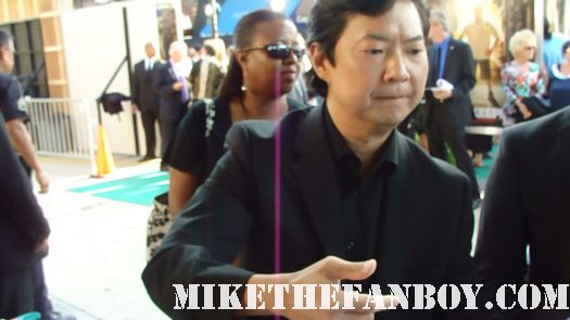 ken jeong signing autographs for fans at the zookeeper world movie premiere in Westwood ca community hangover PArt 2 mr. chow rare signed autograph promo