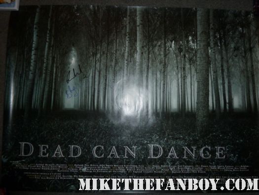 dead can dance signed autograph rare promo poster Lisa Gerrard and Brendan Perry rare press autograph signed