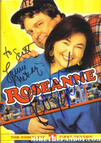 roseanne barr and laurie metcalf signed autograph season 1 dvd set promo rare hot sexy dvd cover art
