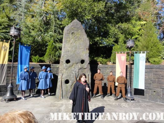 standing stone at the  wizarding world of harry potter at universal studios orlando florida
