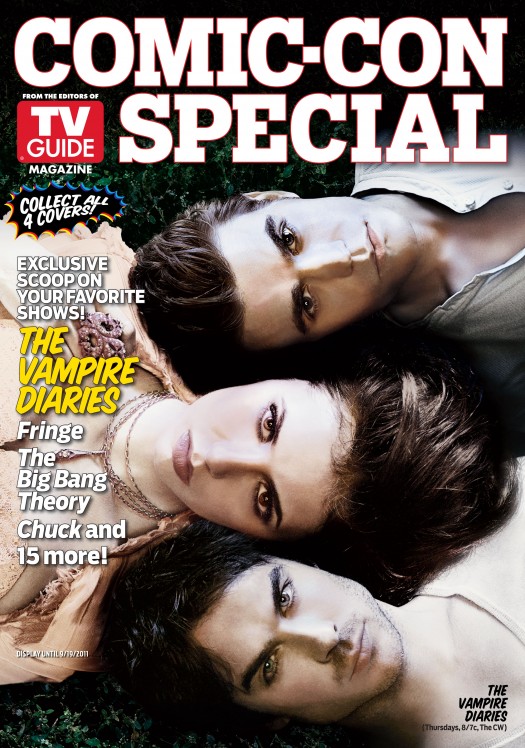 the vampire diaries comic con special edition magazine cover tv guide rare hot ian nina dobrev paul wesley