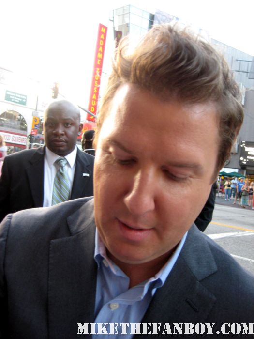 Nick Swardson signs autographs for fans at the 30 minutes or less world movie premiere rare promo