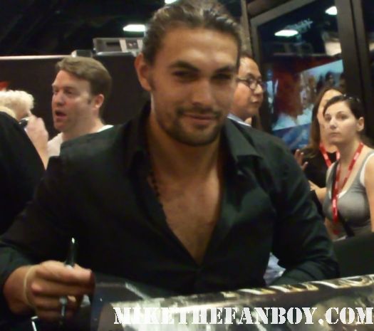 Conan the Barbarian is also getting a re-boot with Jason Momoa (Stargate: Atlantis, Game of Thrones) at the lionsgate booth signing autographs for fans