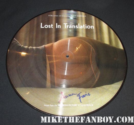 anna farris autograph signed lost in translation rare promo vinyl picture disc soundtrack scalrett johanssen bill murray