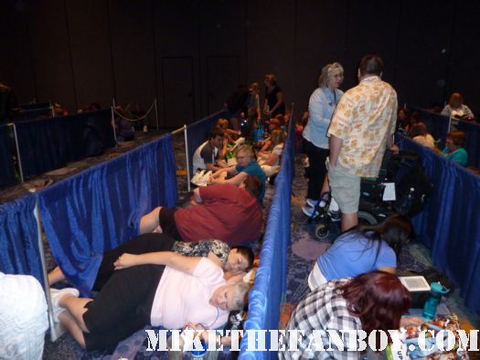 The crowd waiting to see mr. dick van dyke at the d23 convention in anaheim rare fat disney fans wal mart shoppers people of wal mart