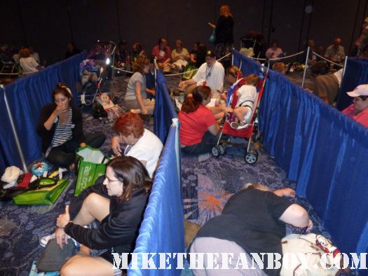 The crowd waiting to see mr. dick van dyke at the d23 convention in anaheim rare fat disney fans people of wal mart morbidly obese people sleeping