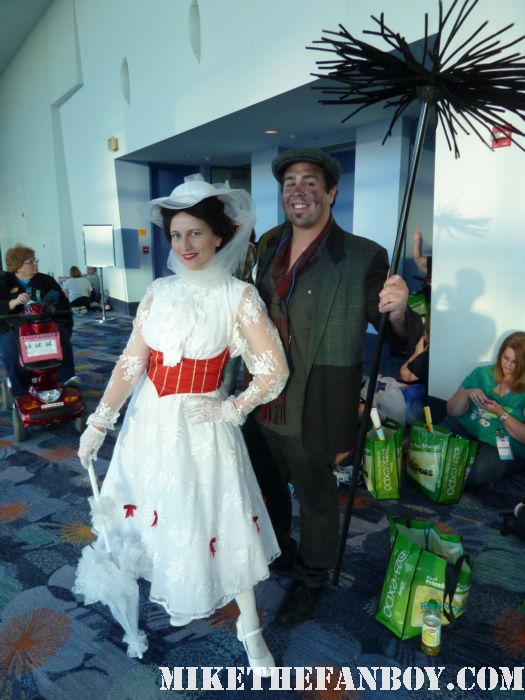 mary poppins and bert at D23 The crowd waiting to see mr. dick van dyke at the d23 convention in anaheim rare fat disney fans 