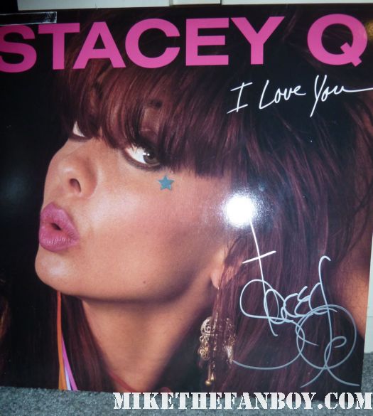 stacey q signed autograph two of hearts rare vinyl lp promo hot sexy now 2011 stacey q live in concert 2011 now rare 1980's icon Stacey Q on location of her music video we go together from The Return of the Living Dead signed autograph two hearts