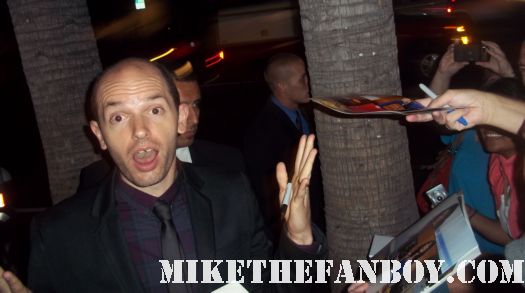 Paul Scheer signs autograph at the it's always sunny in philadelphia and the league premiere 