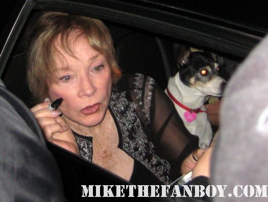 shirley maclaine after her show at her northridge show refusing to sign autographs for fans then signing scotty's steel magnolia's one sheet movie poster Oiser Boudreaux steel magnolias