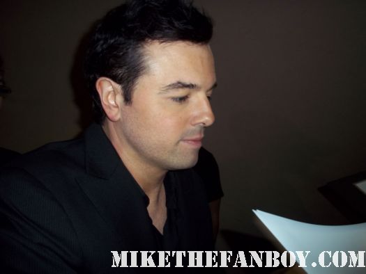seth macfarlane family guy and american dad and the cleveland show creator signs autographs for fans after a talk show taping sexy hot shirtless promo damn fine