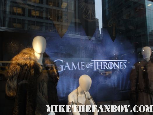 game of thrones on HBO prop and costume display from new york city sean bean lean headey hot sexy rare sheild deer dragon eggs