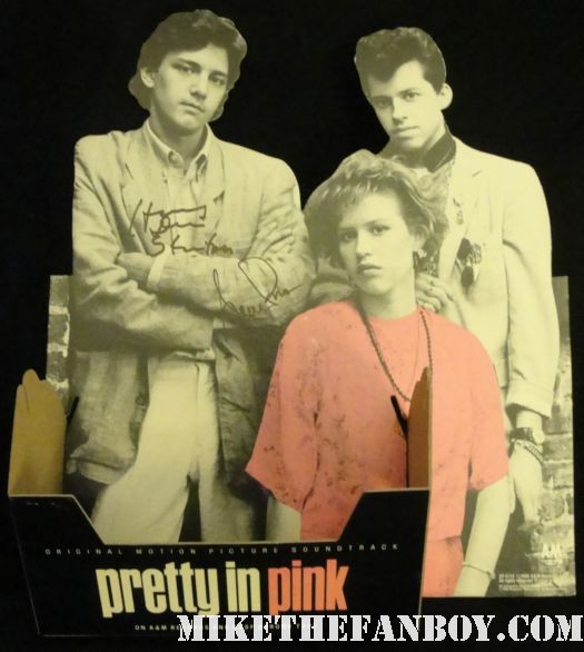 annie potts harry dean stanton signed autograph pretty in pink counter standee rare promo soundtrack vhs rare