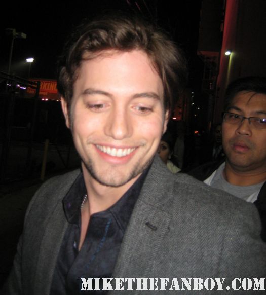 Jackson Rathbone, Jasper Hale himself signing autographs for fans outside a talk show taping promoting twilight breaking dawn part 1