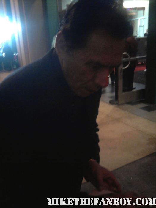 wes studi from hell on wheels stops to sign autographs for fans at the world premiere of amc's hell on wheels in los angeles