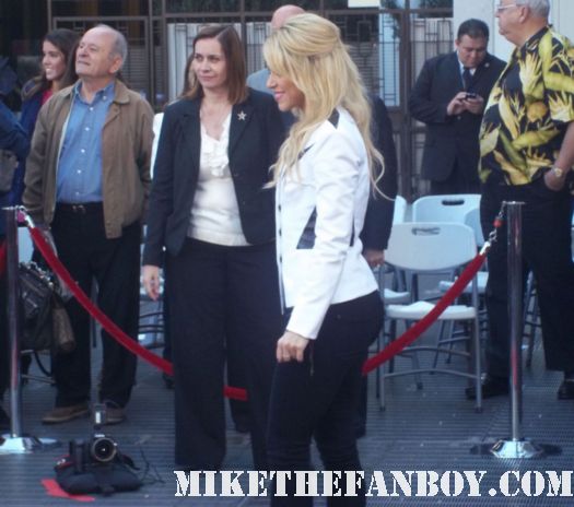 shakira arriving to her walk of fame star ceremony on hollywood blvd. shakira's walk of fame star ceremony on hollywood blvd rare hot sexy shakira promo rare signed autograph