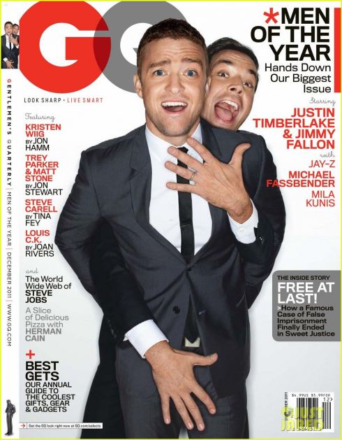 gq-us-dec-2011-justin-timberlake-jimmy-fallon hot sexy rare december 2011 gq man of the year issue