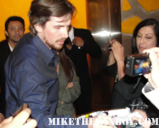 christian bale looking sexy and hot taking photos and signing autographs with fans at the sherman oaks arclight