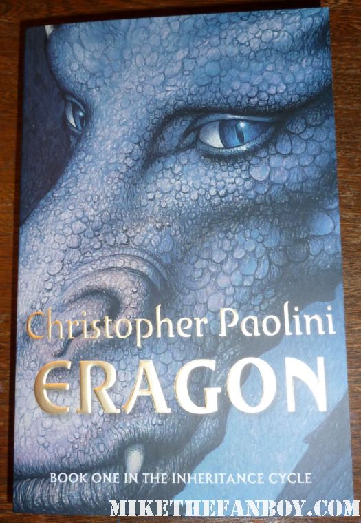 eragon novel and book signing with Christopher Paolini autograph signed rare promo dragon book