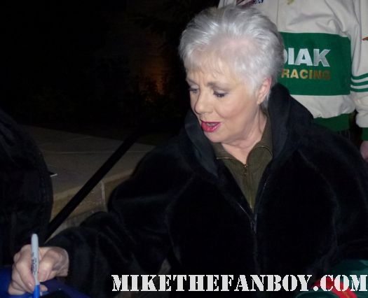 Shirley jones signing autographs for fans after a performance of It's a Wonderful Life at the Geffen theatre in westwood 