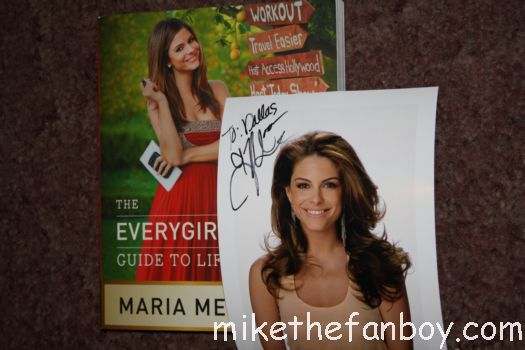 dallas takes a photo with EXTRA TV Host, Maria Menounos hosts a book signing for The Every girl’s Guide to Life