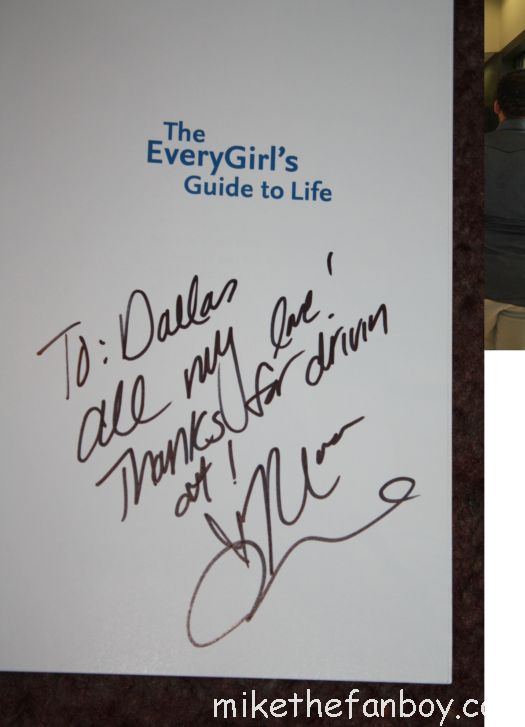 dallas takes a photo with EXTRA TV Host, Maria Menounos hosts a book signing for The Every girl’s Guide to Life