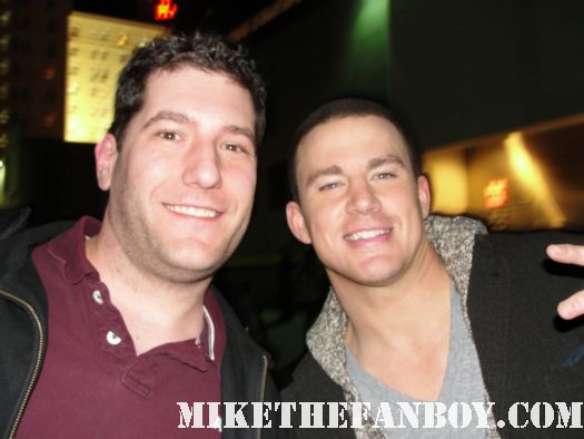 Mike the fanboy with sexy hot magic mike star channing tatum fan photo rare signed autograph