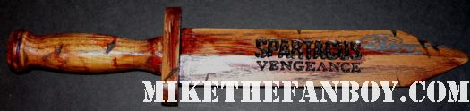liam mcintyre signed autograph wood spartacus vengeance rare promo knife wood rare dagger press kit promo 
