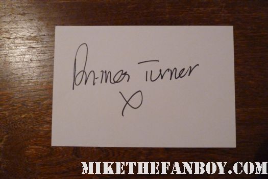 Anthea Turner signed autograph index card from the happy feet 2 london premiere 