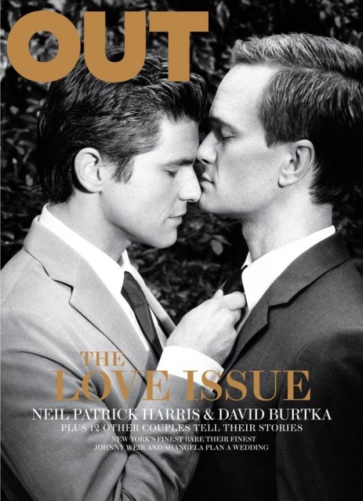neil patrick harris and david burtka on the cover of the february issue of out magazine neil patrick harris and david burtka kissing neil patrick harris and david burtka in a sexy photo shoot for out magazine hot rare how I met your mother doogie howser md out magazine cover photoshoot photo shoot gay kiss photo kiss neck gay kiss neck