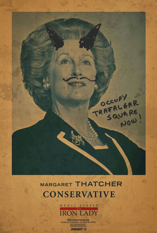 the iron lady rare subversive promo poster academy award bait meryl streep promo movie poster one sheet rare margaret Thatcher
